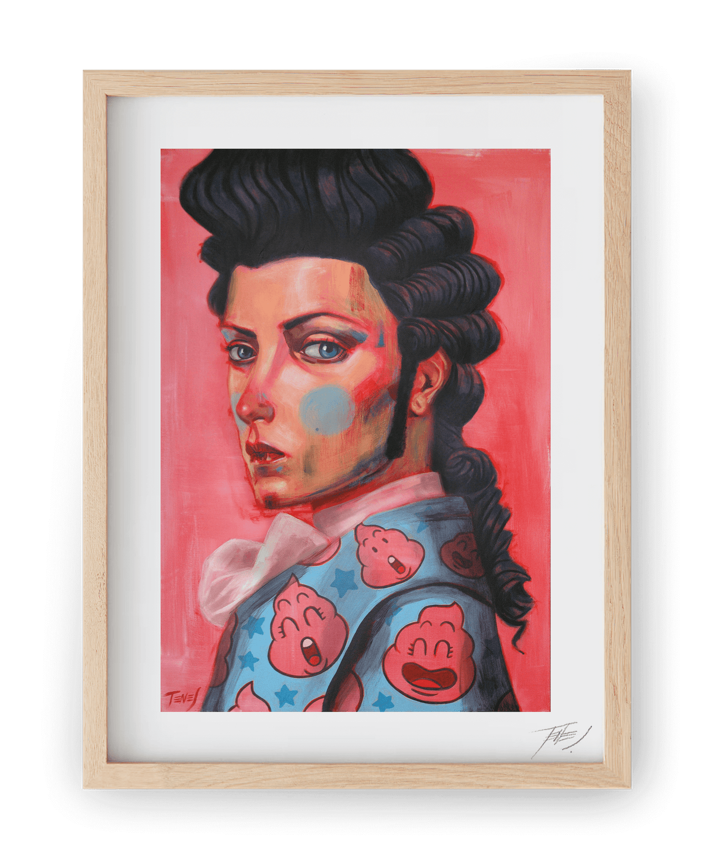 High quality print of 'Barroc' by Jaume Tenes, exploring the playful clash of aristocratic formality and pop culture whimsy.