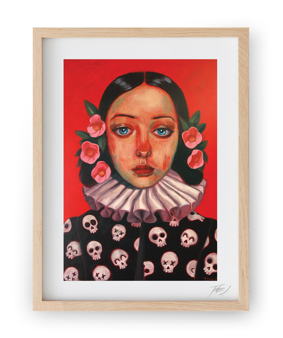 High-quality print on 300 gsm Caballo paper, a reproduction of the painting "Renata Punk" by artist Jaume Tenes.