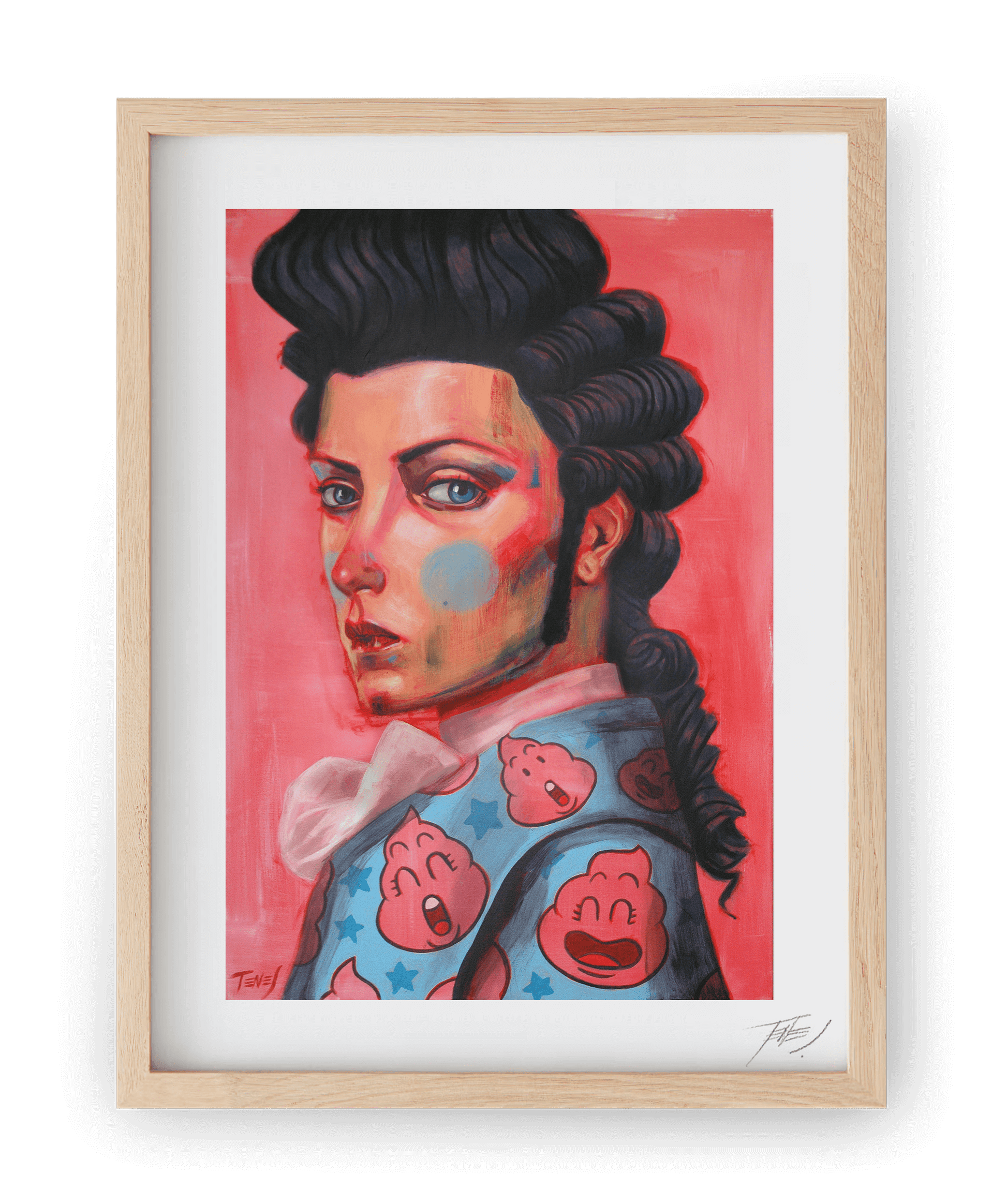 High quality print of 'Barroc' by Jaume Tenes, exploring the playful clash of aristocratic formality and pop culture whimsy.