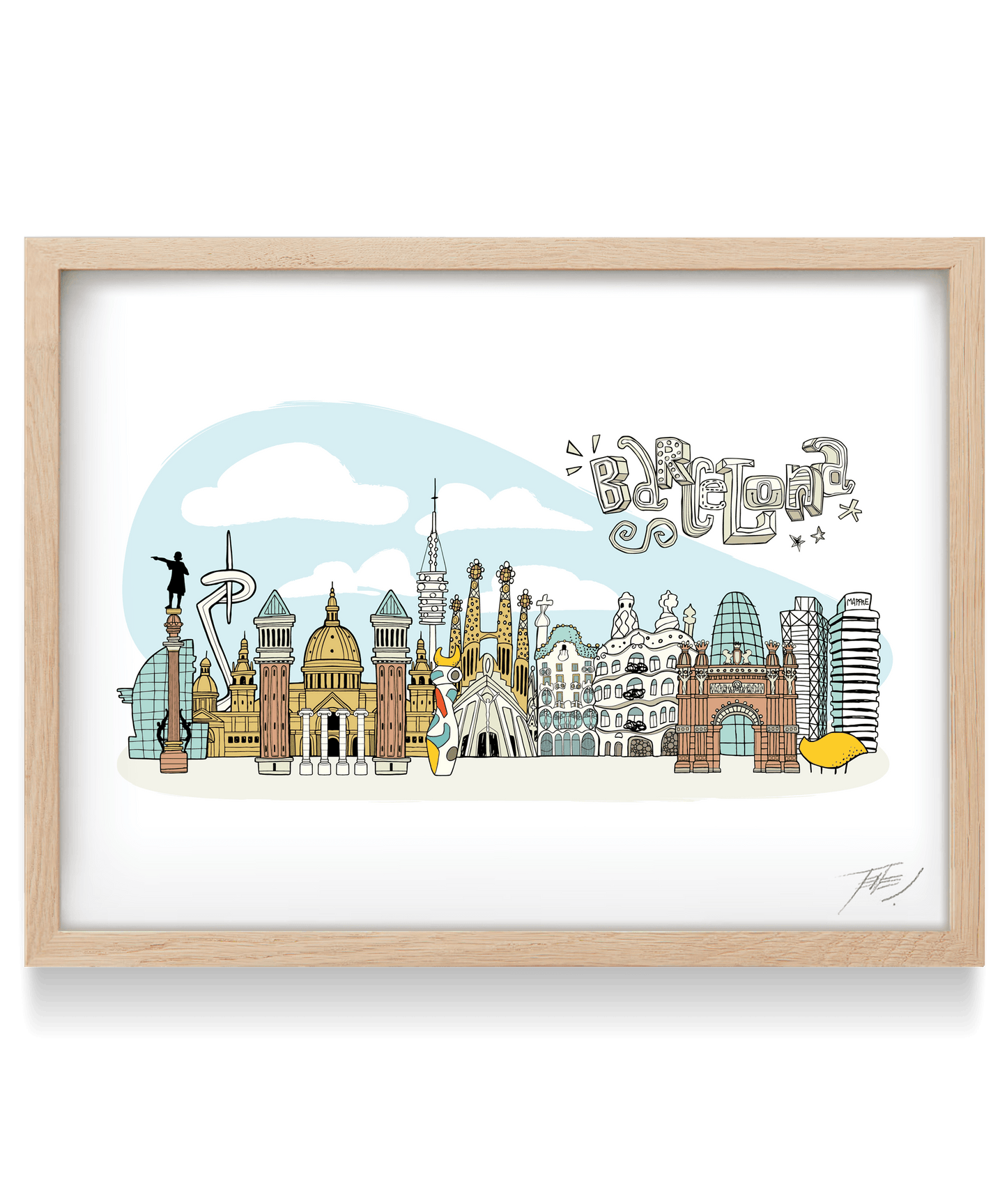 Art Print "Barcelona Skyline"